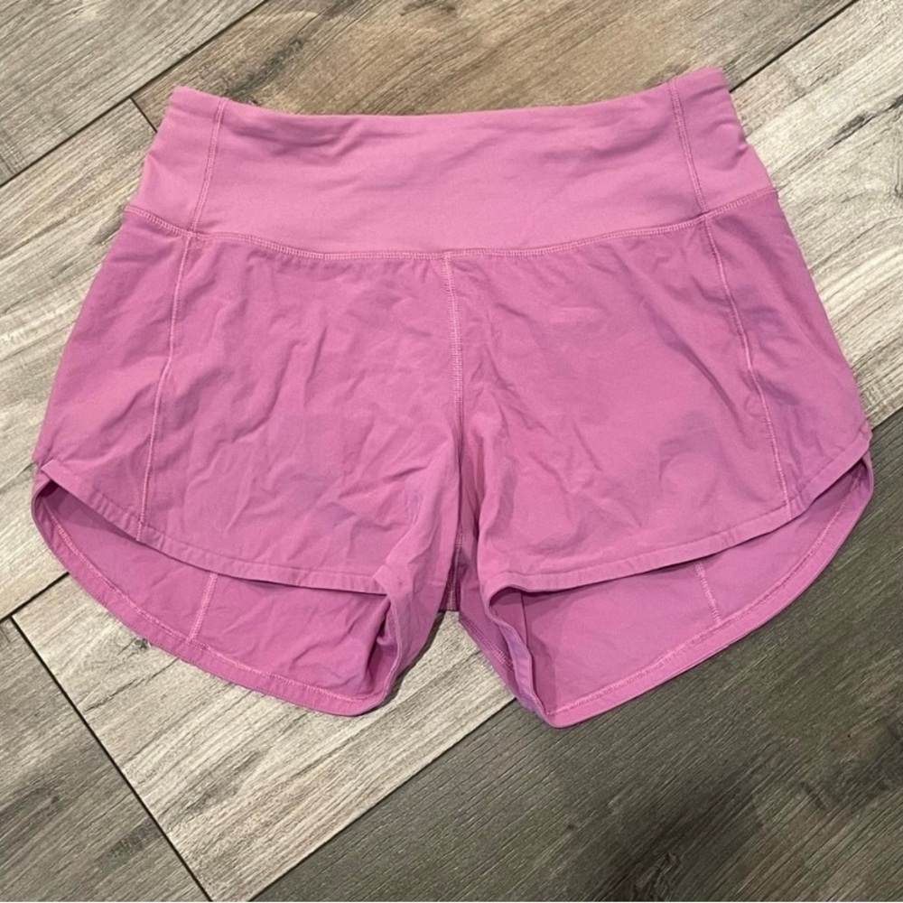 Lululemon Speed Up Short 4” Long Magenta Glow